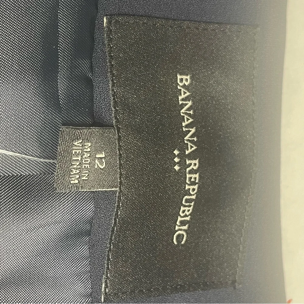 Banana Republic Open-Front Draped Jacket True Navy Blazer Size 12. NEW. Workwear
